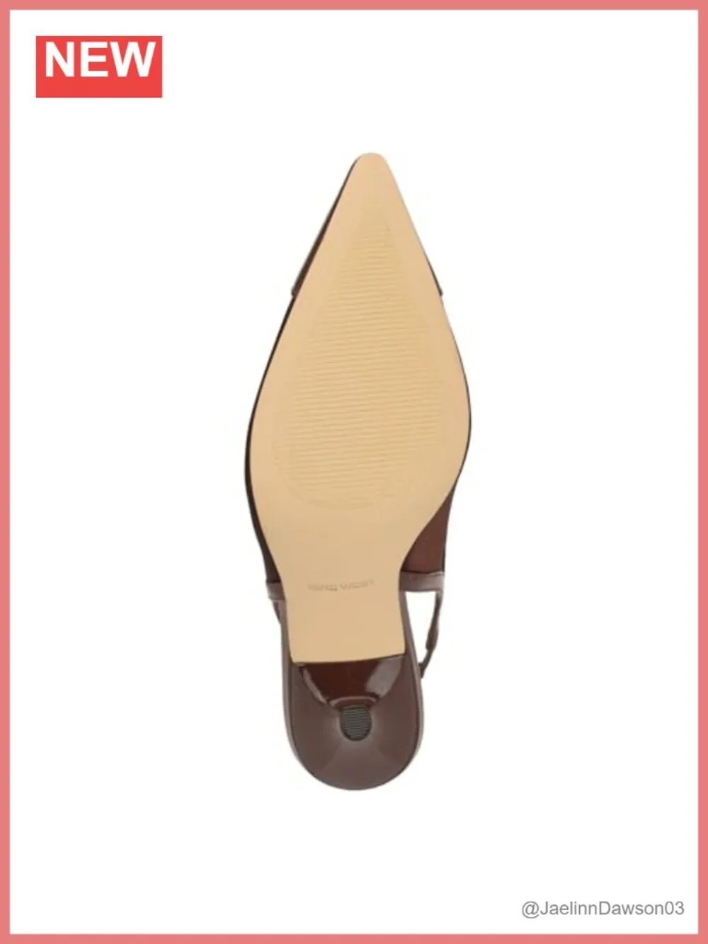 Nine West Jermain Slingback Pumps Pointy Toe Stiletto Heels Faux Patent Leather